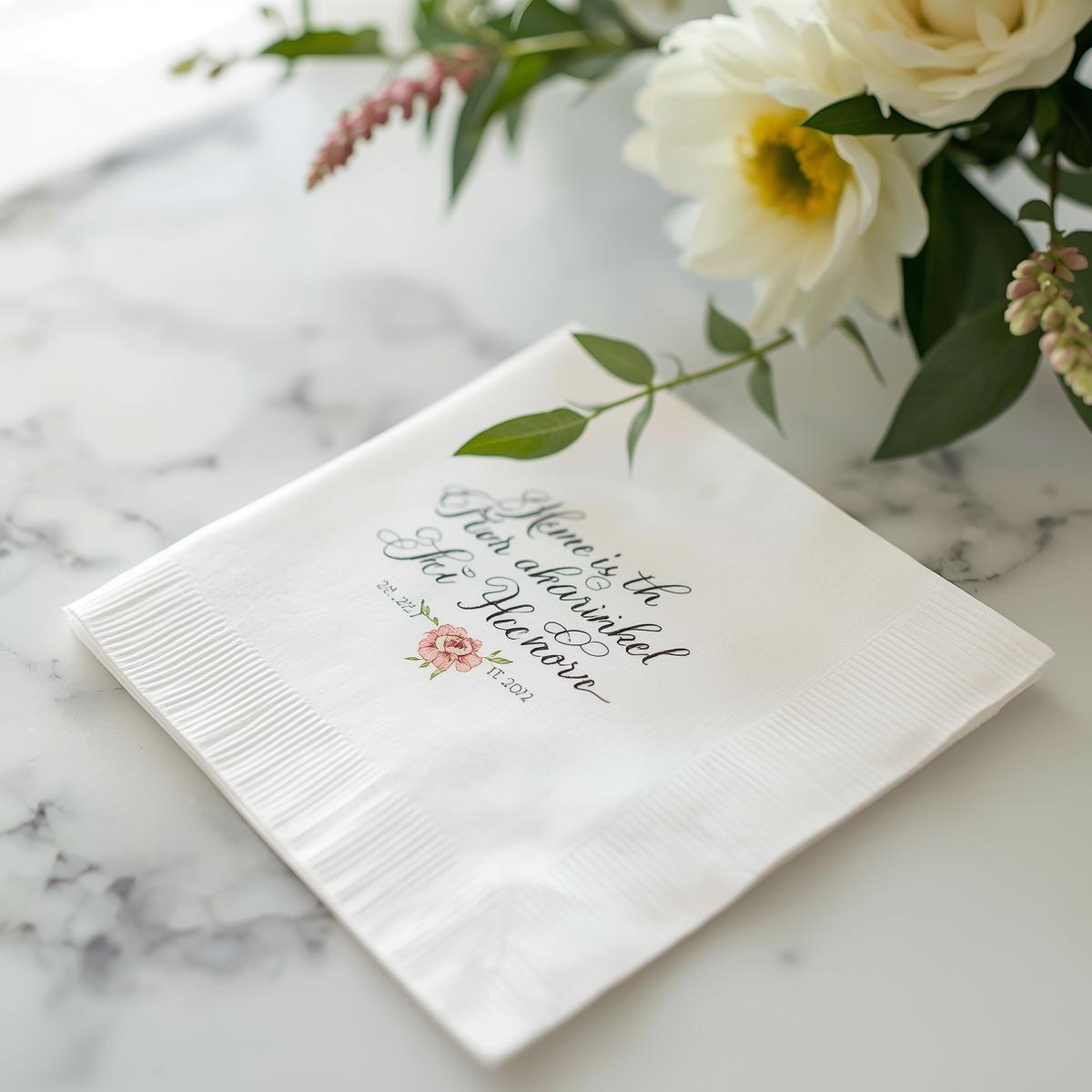 Custom Wedding Napkins | Light Printing House
