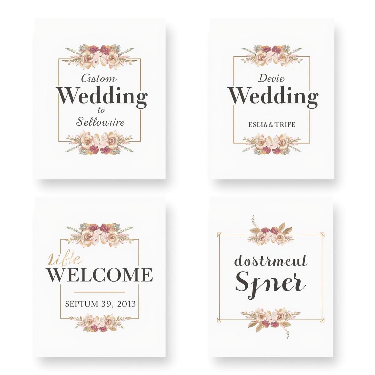 Custom Wedding Welcome Signs | Light Printing House
