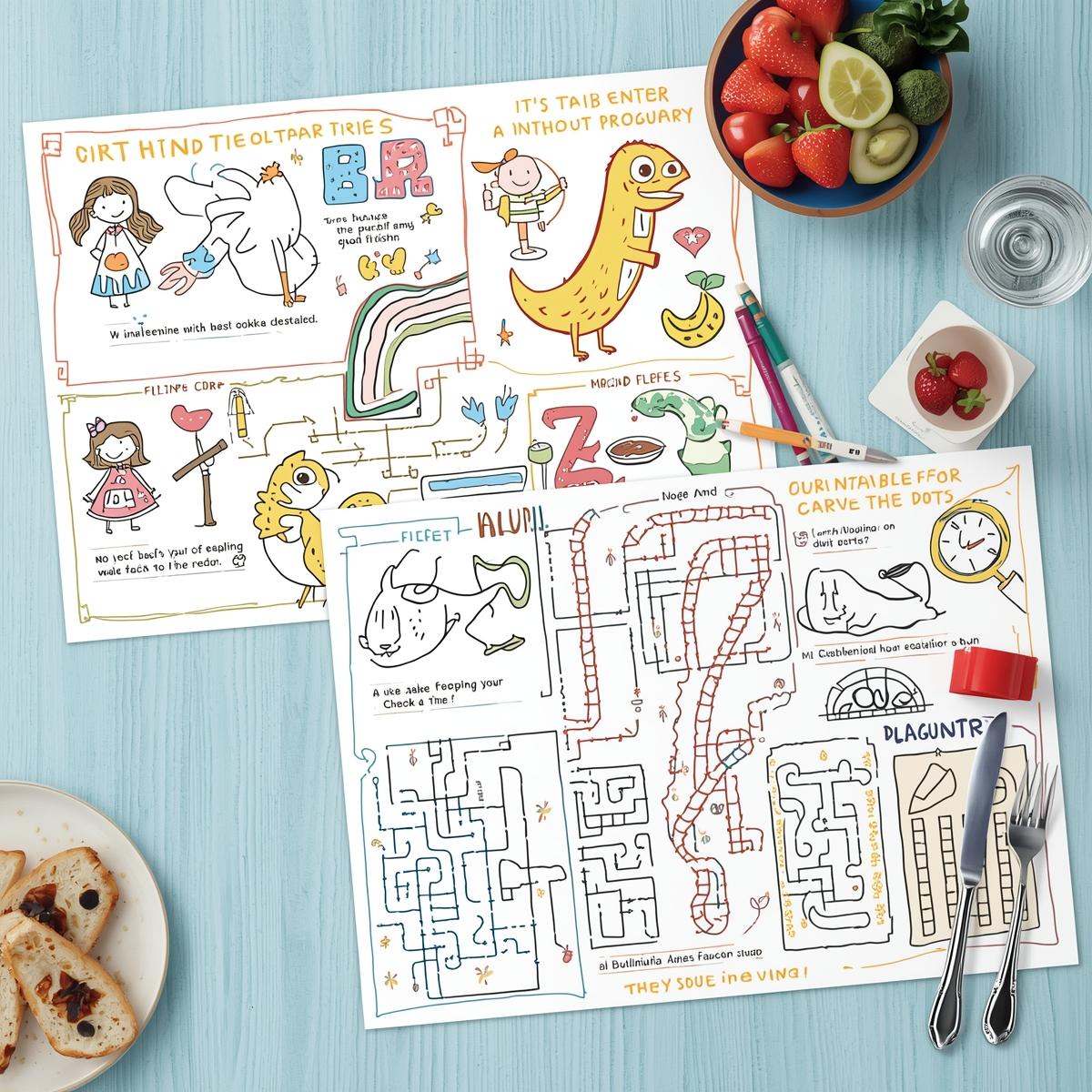 Kid’s Activity Restaurant Placemats | Light Printing House