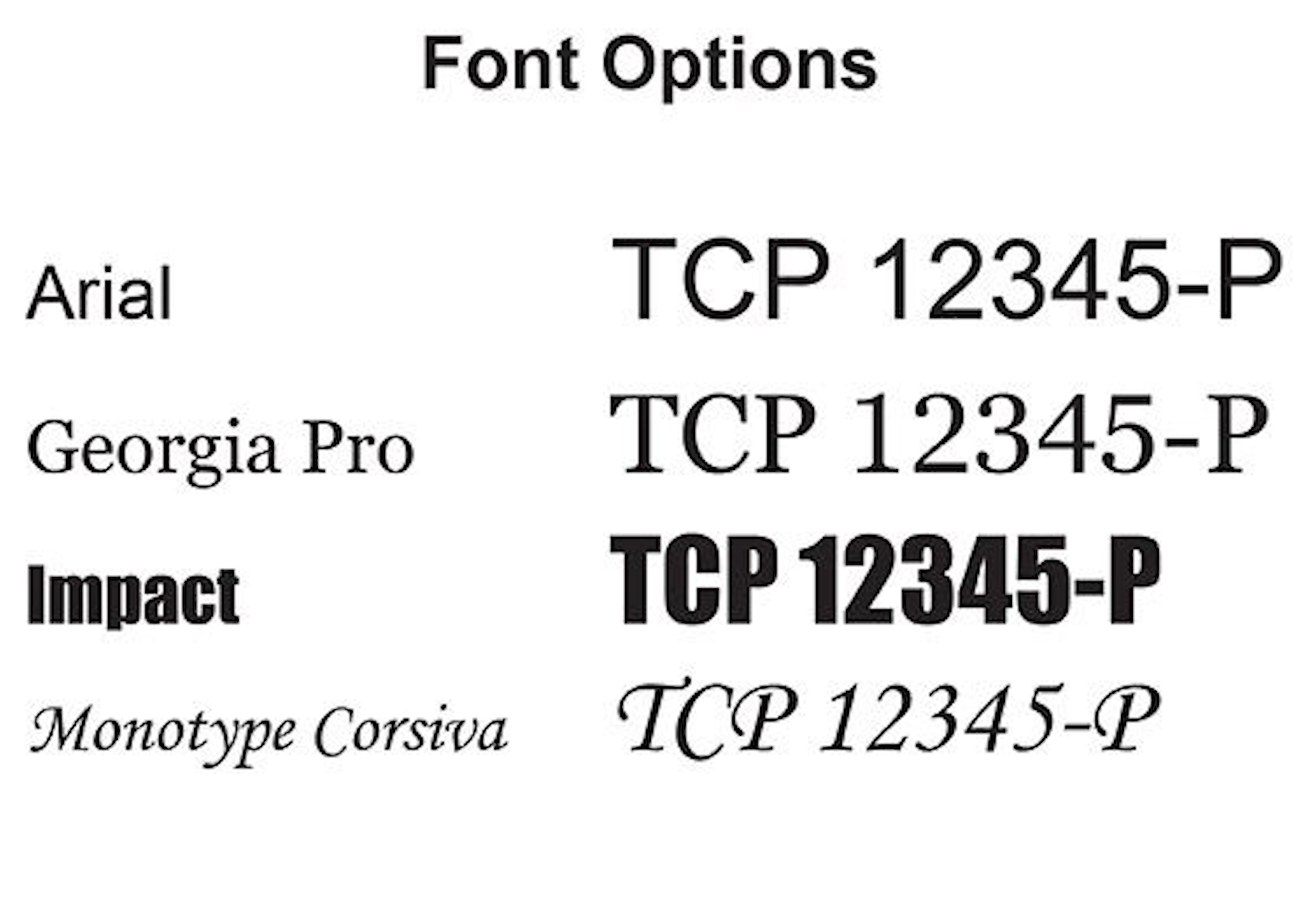 TCP Compliance Number Decal Stickers 2