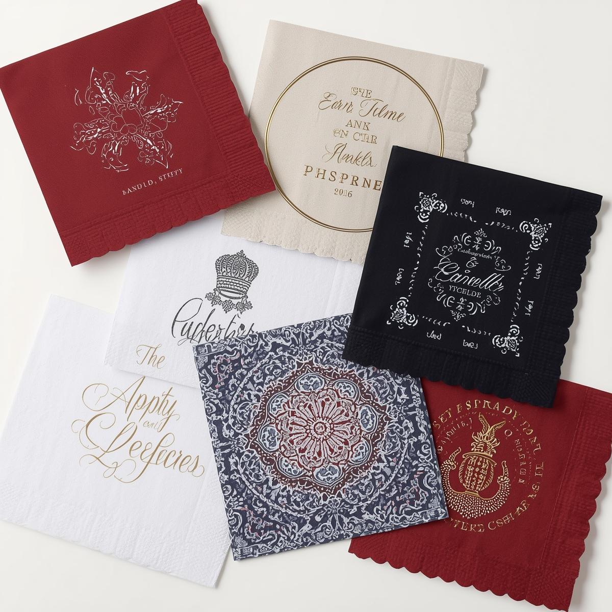 Custom Scalloped Edged Napkins | Light Printing House