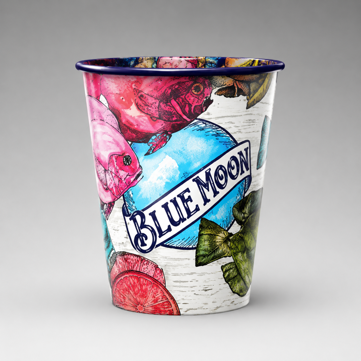 Medium Full Color Plastic Cups