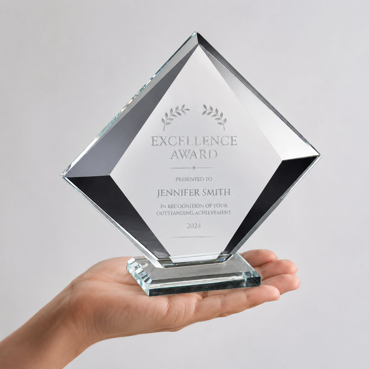 Custom Vision Small Glass Award | Light Printing House