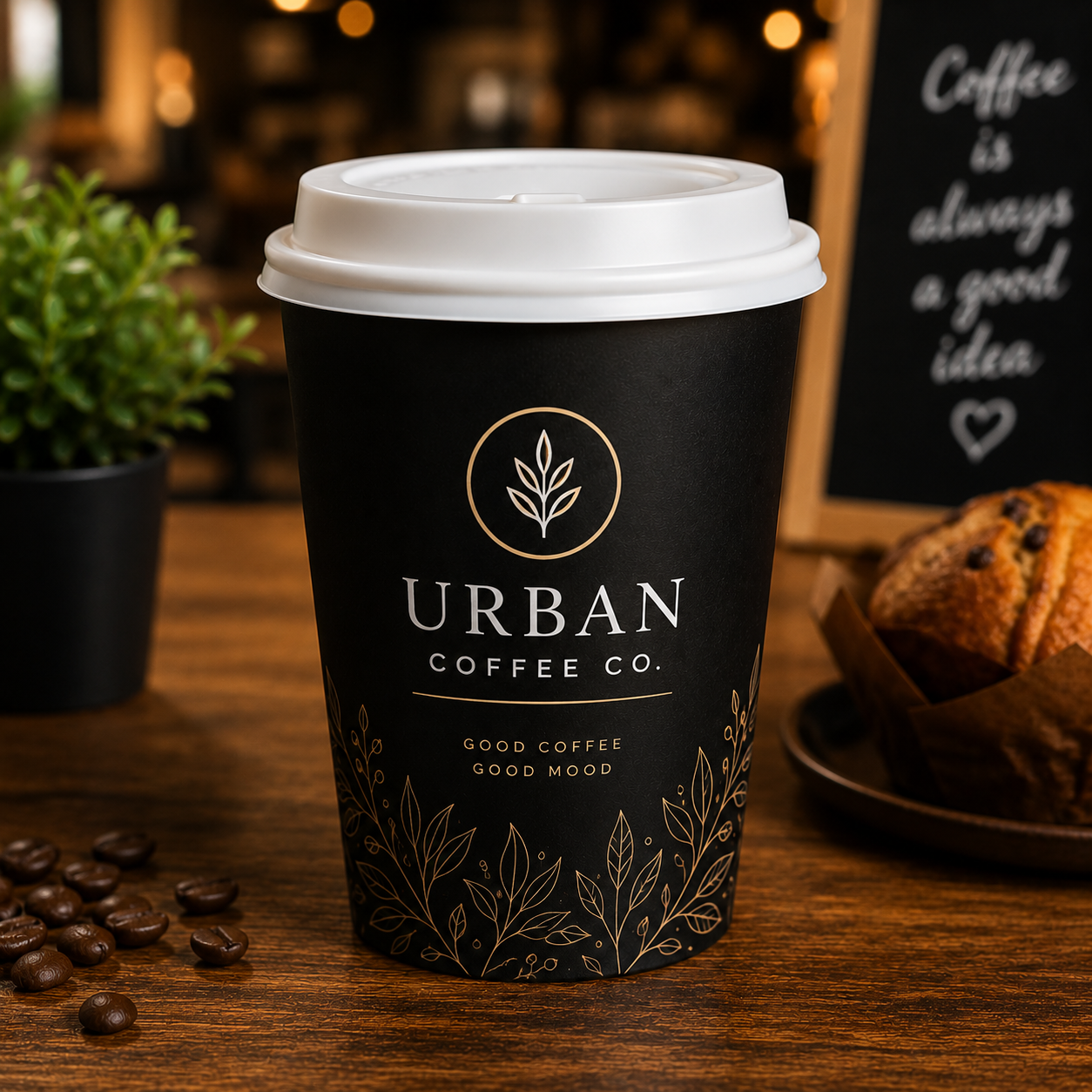 black cup