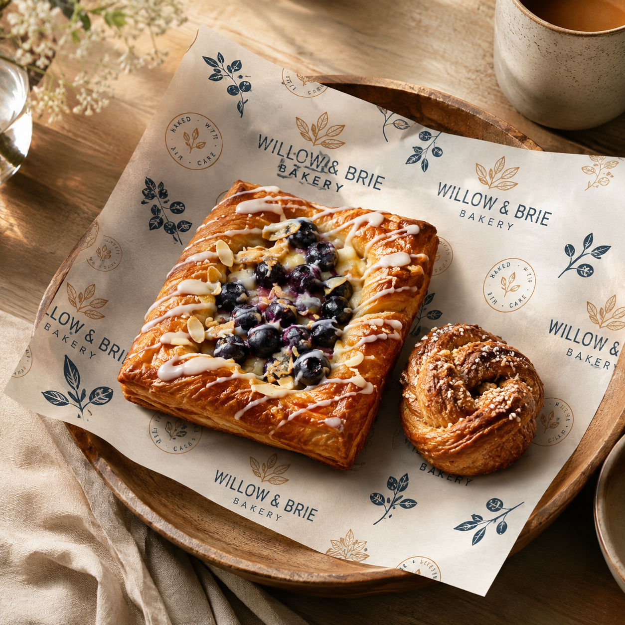 Personalized paper tray liners