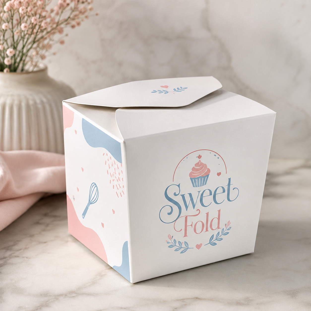 folded white boxes