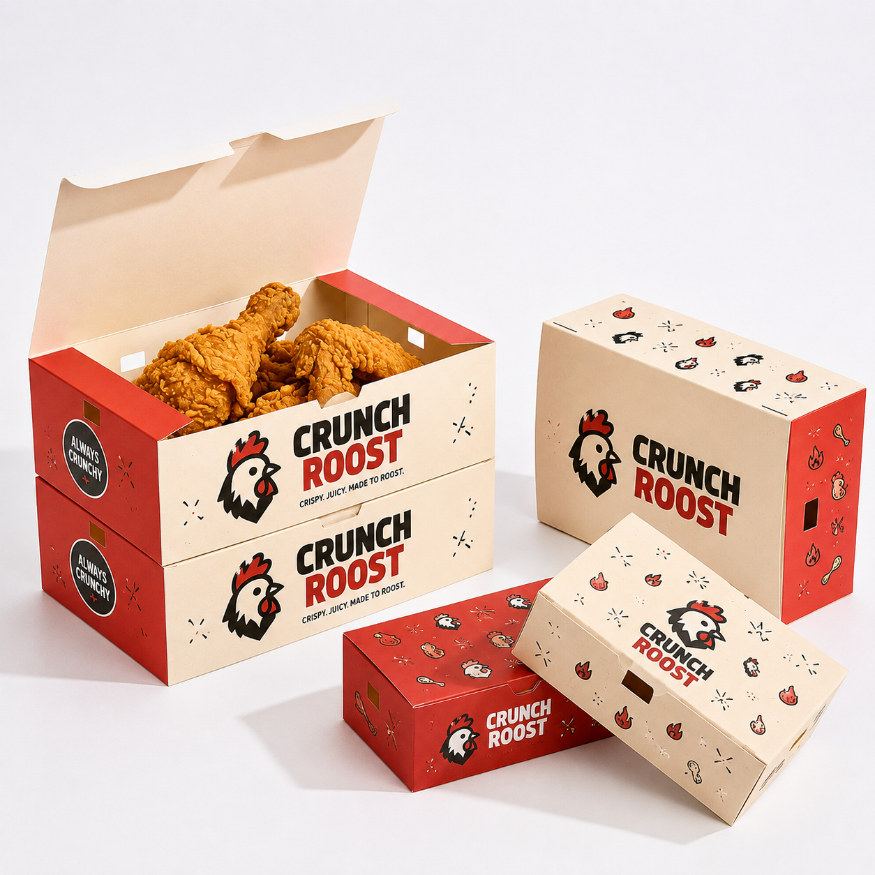 Restaurant fried chicken food box
