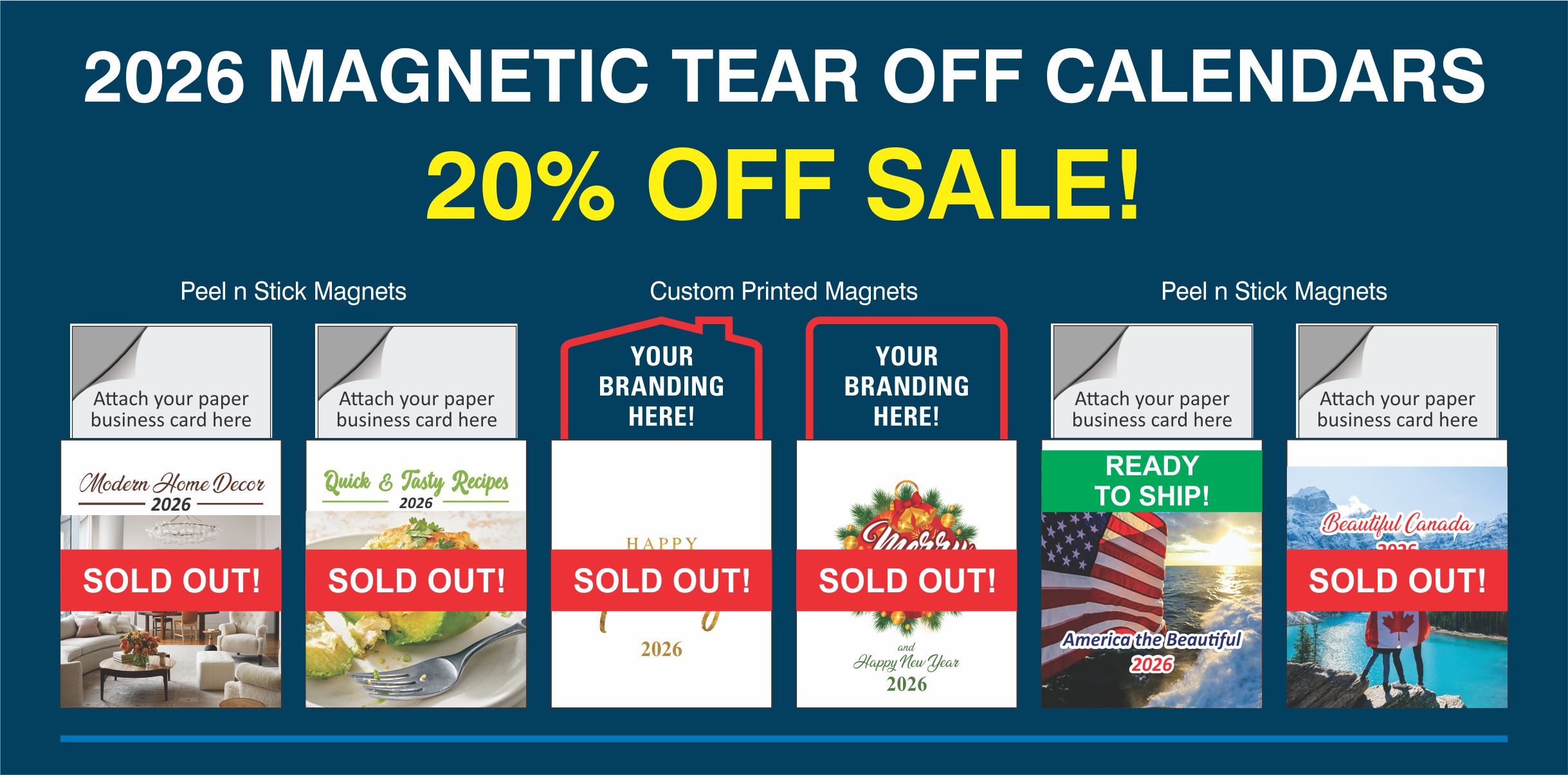 Magnetic Tear Off Calendars