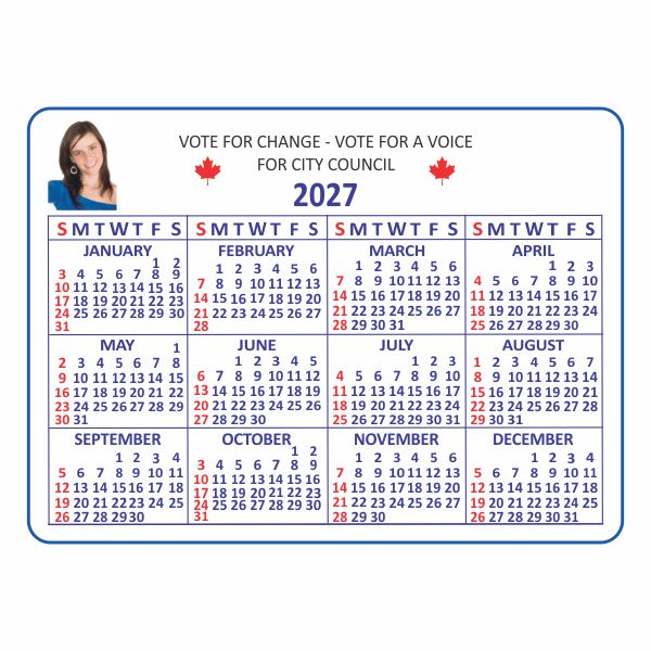 3.8" x 5.2" Magnet Calendars