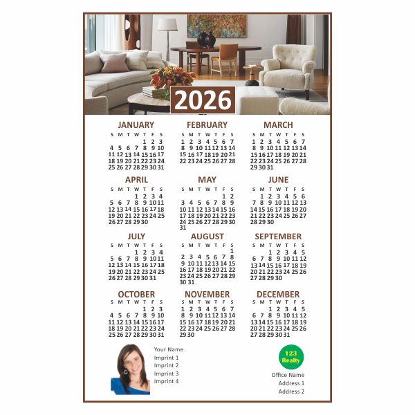 5.25" x 8.25" Magnet Calendars