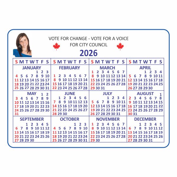3.8" x 5.2" Magnet Calendars