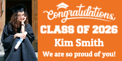 Graduation Banner - Orange