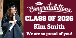 Graduation Banner - Maroon