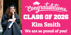 Graduation Banner - Pink