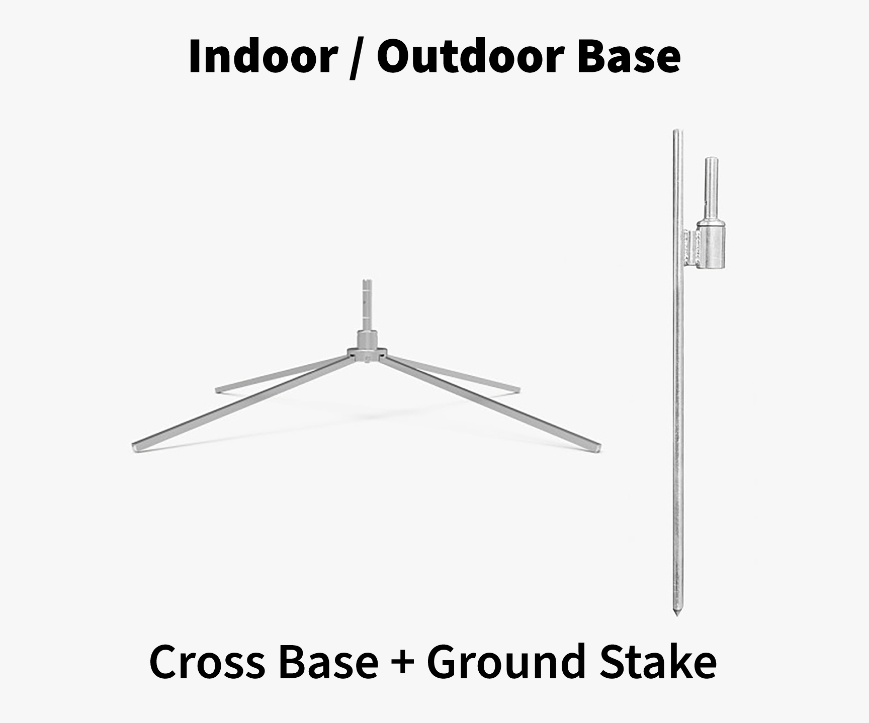 Cross Base + Ground Stake - Feather Flag