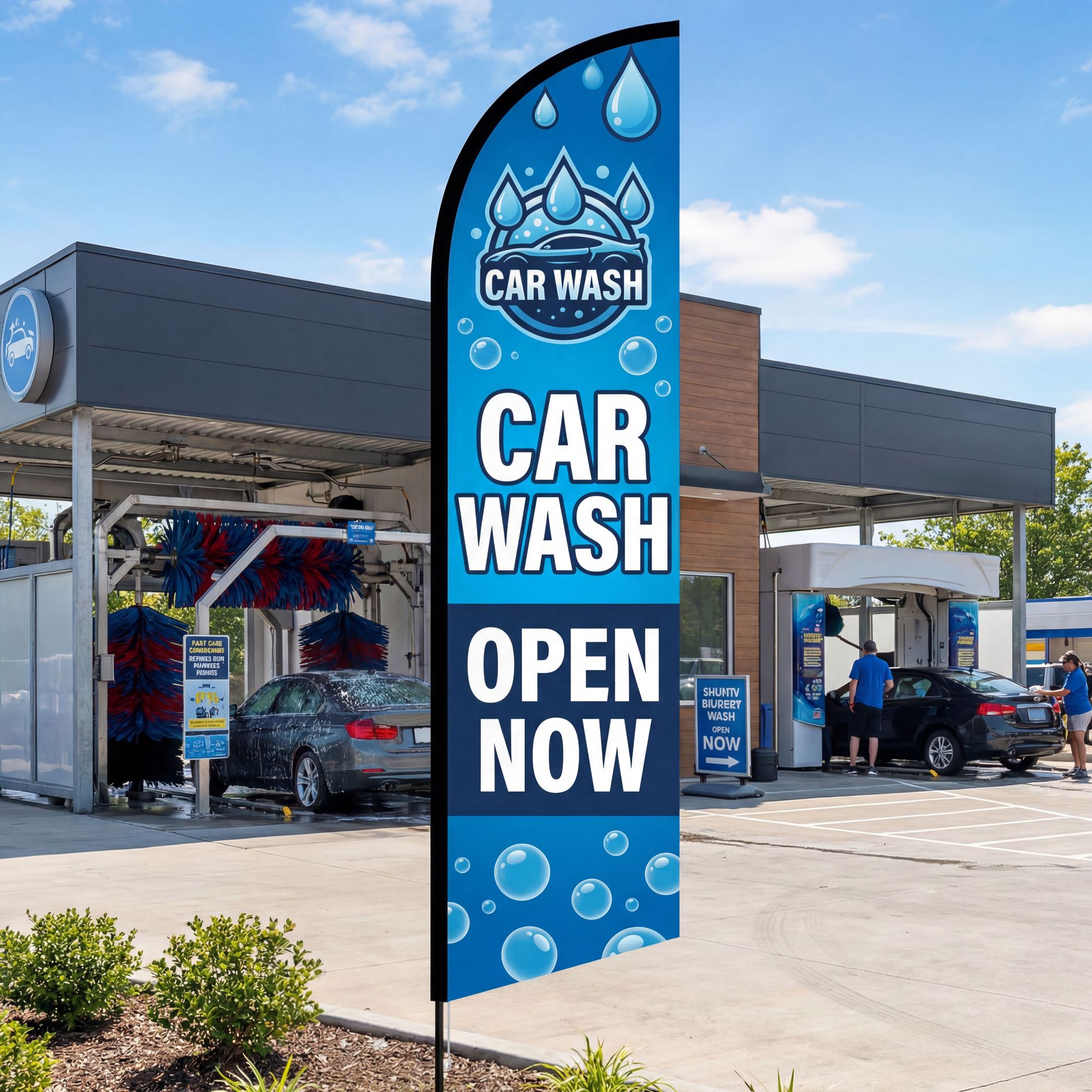 Feather Flag Car Wash