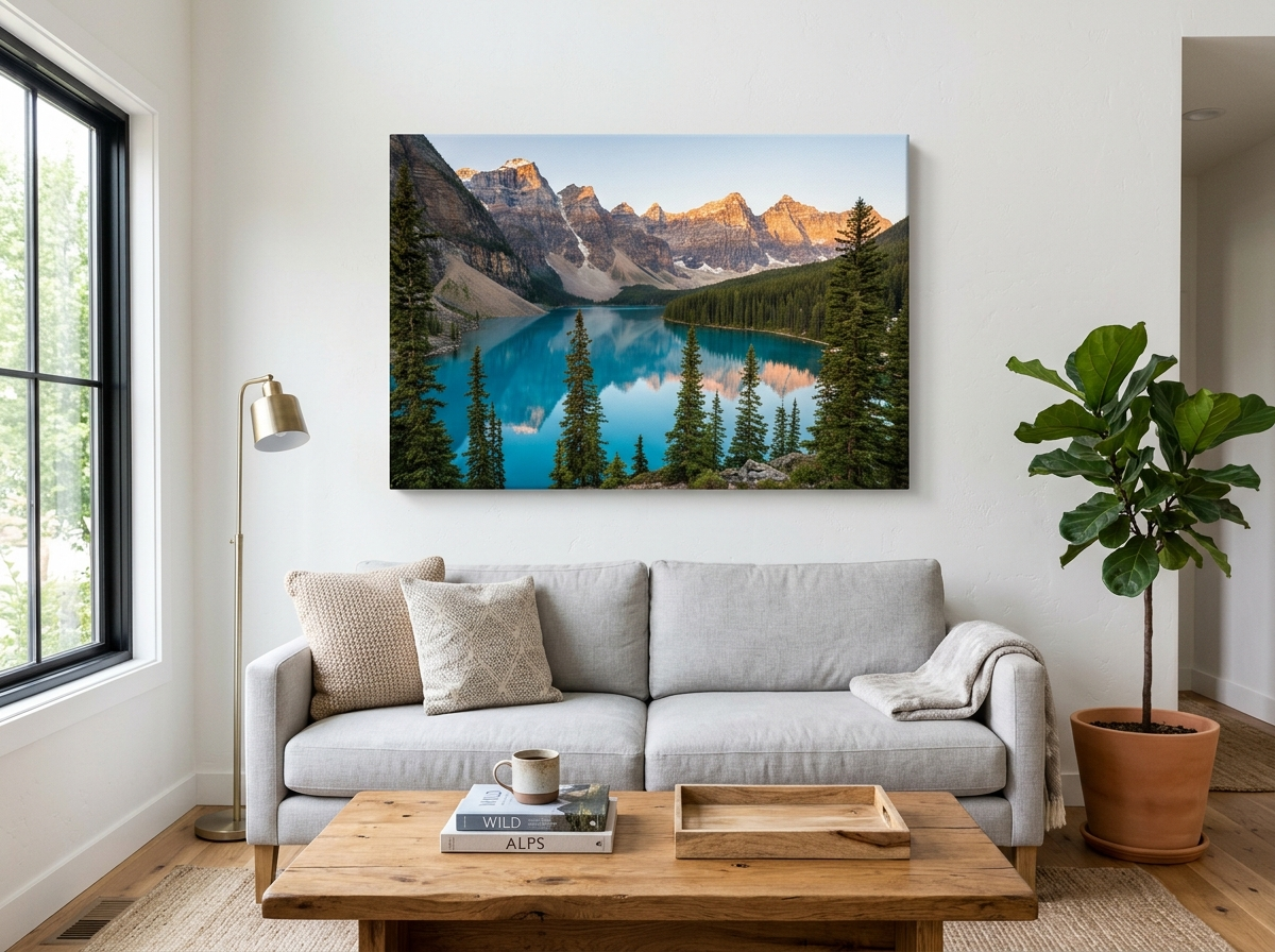 24" x 36" canvas wrap in a living room