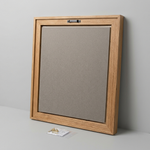 Back: rigid backer board, hanging kit included