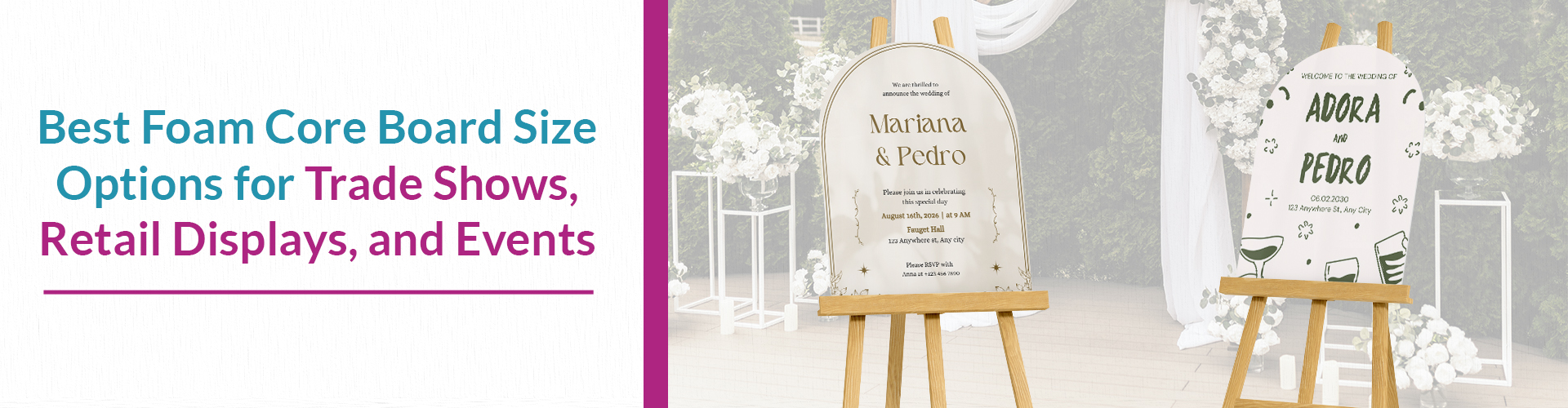 Best Foam Core Board Sizes for Trade Shows, Retail Displays, and Events