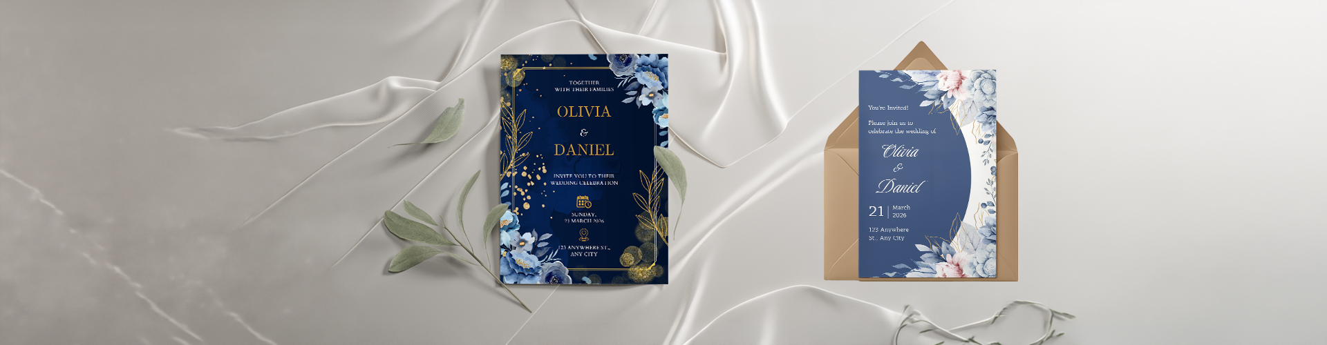 Luxury textures, creative layouts, and fresh designs for unforgettable wedding invites.