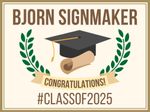 Standard Graduation Sign (24" x 18")