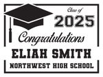 Standard Graduation Class Sign (24" x 18")