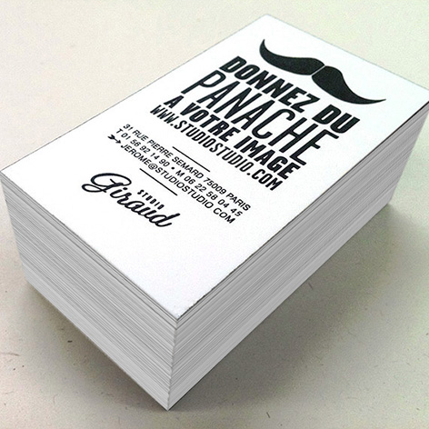 Economy Black and White Business Cards