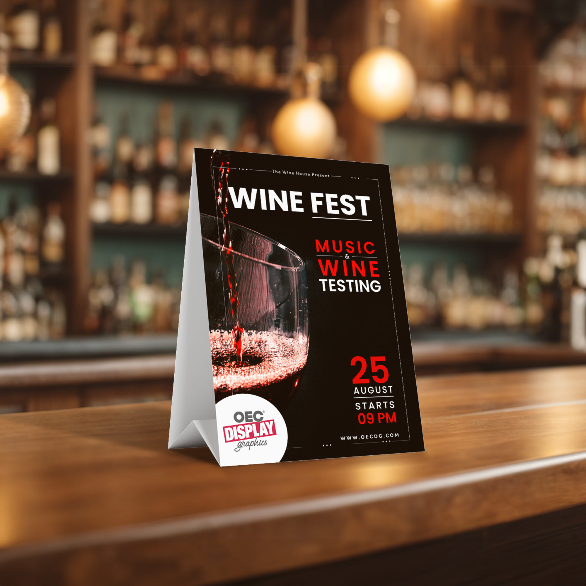 Table Tent Card Two Side