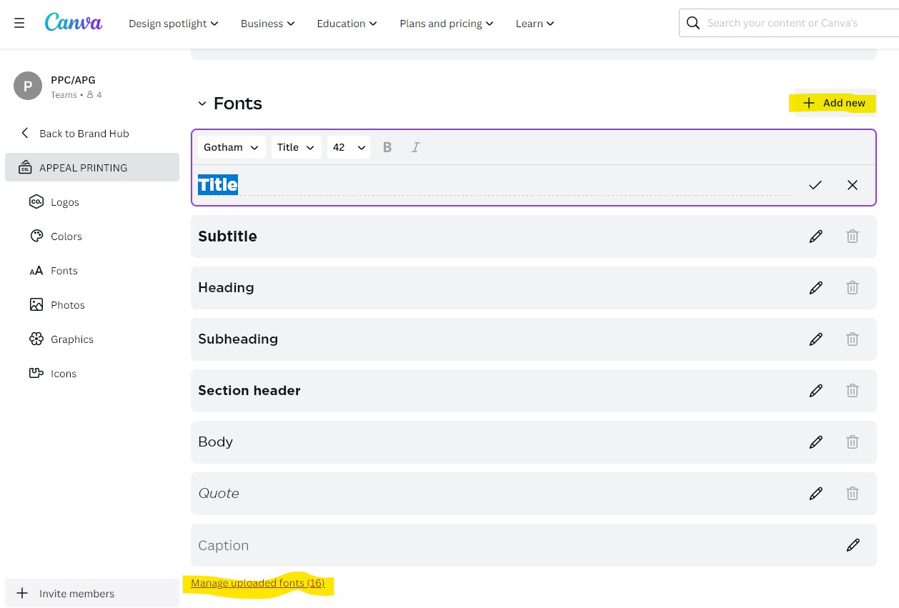 Upload Your Fonts