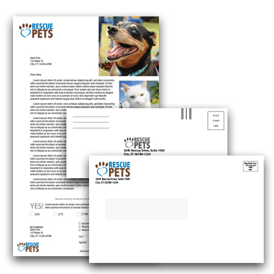 Booklet Window Envelope, Card, Letter & Reply