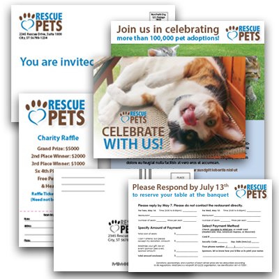 Invitation - 10x7 fold to 5x7 full package