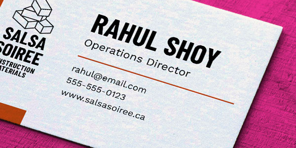 Business Card Example
