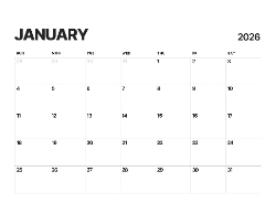 2025 Wall Calendar- 11x17 folds to 8.5 x 11 (Design 2)