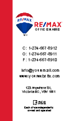 Business Card  (Remax - 4) Back