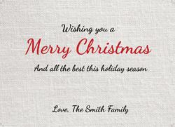 Flat Christmas Card-5x7 - B2