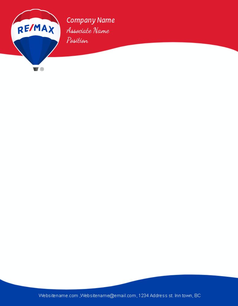 Free RE/MAX Letterhead Designs & Print Online
