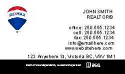 Business Card  (Remax - 13) Back