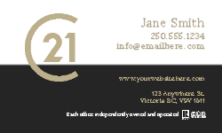 Business Card  (Century 21  - 5) Back