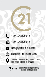 Business Card  (Century 21 - 10) Back