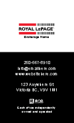 Business Card  (Royal LePage- 10) Back