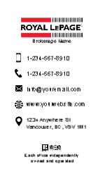 Business Card  (Royal LePage  - 11) Back