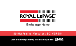 Business Card  (Royal LePage - 14) Back