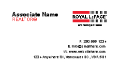 Business Card  (Royal LePage - 1) Front