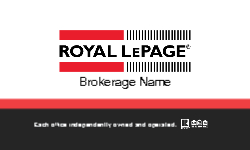 Business Card  (Royal LePage - 1) Back