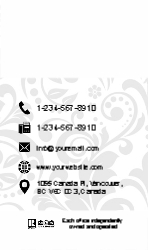 Business Card  (Independent Agent - 10) Back