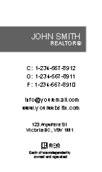 Business Card  (Independent Agent - 12) Back
