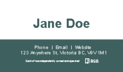Business Card  (Independent Agent - 2) Back