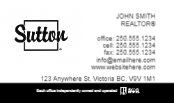 Business Card  (Sutton - 13) Back