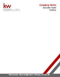 Letterhead (Keller Williams - 9) Front