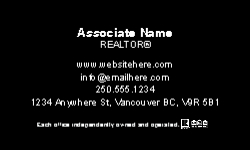 Business Card  (Royal Lepage - 8) Back